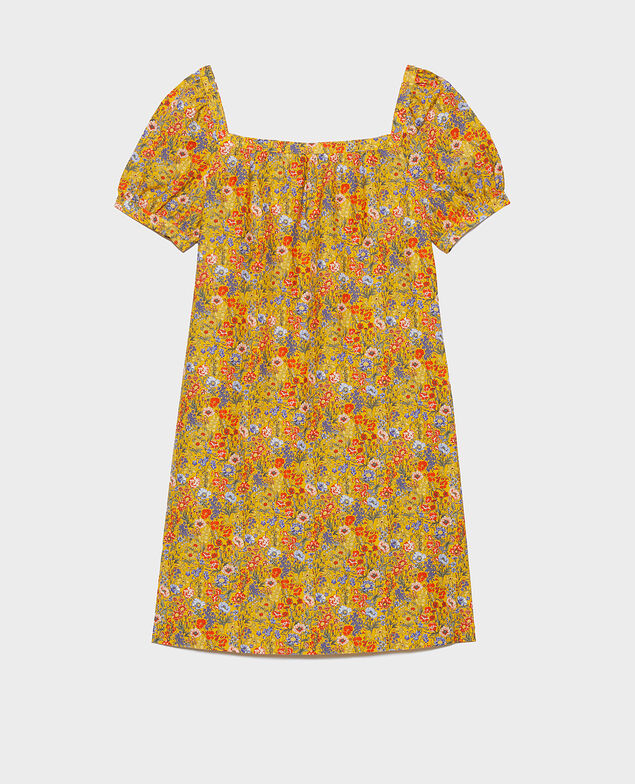Kurzes Kleid aus Baumwolle und Seide Prairie spectra