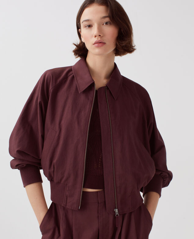 Kurze Jacke mit Reißverschluss J380 decadent chocolate