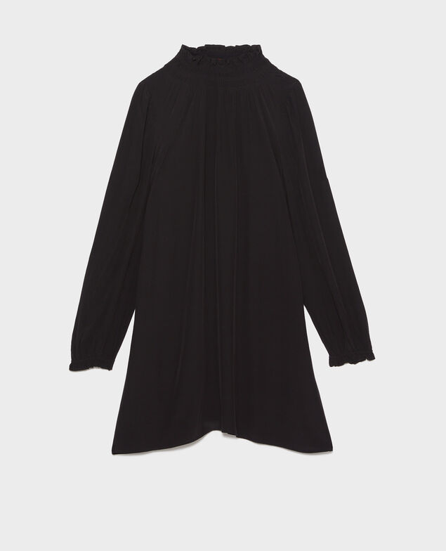 Kurzes gesmoktes Kleid Black beauty