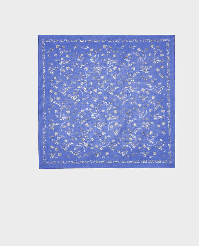 Bandana aus gemusterter Baumwolle Royal blue