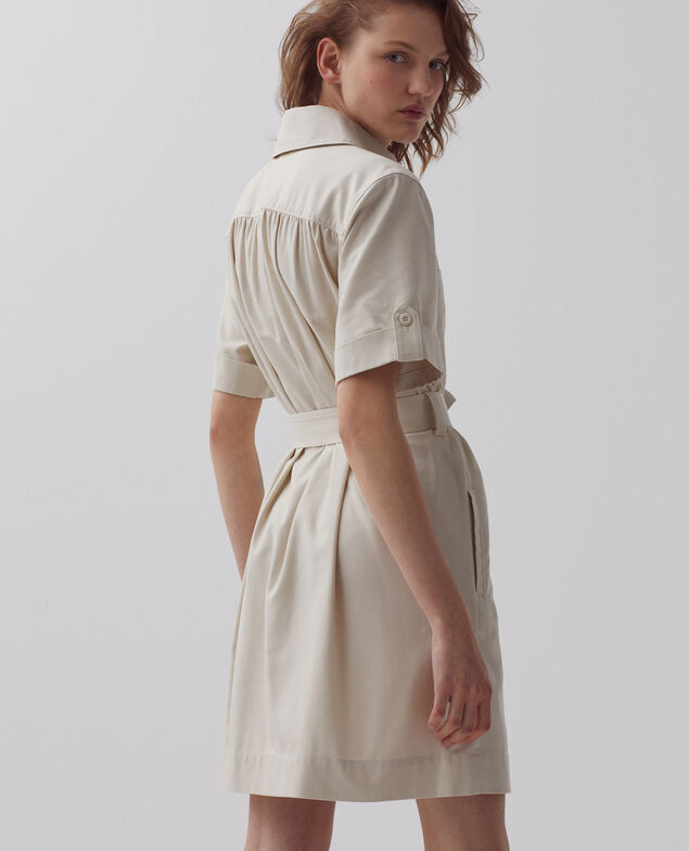 Cargo-Kleid mit Reißverschluss I013 beige