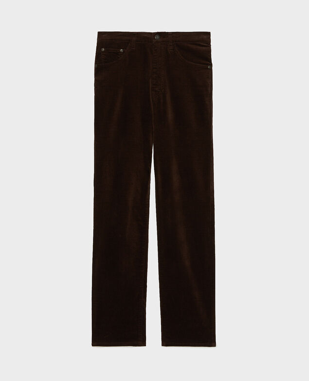 SLIM STRAIGHT - Gerade  5 Pocket-Jeans aus Samt Coffee bean
