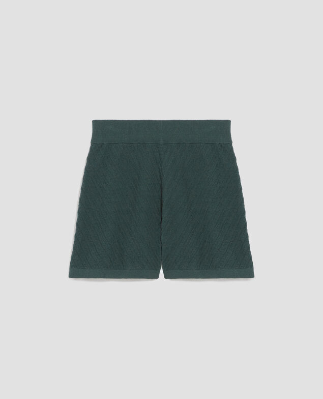 Shorts mit Strukturstrick J590 spruce green