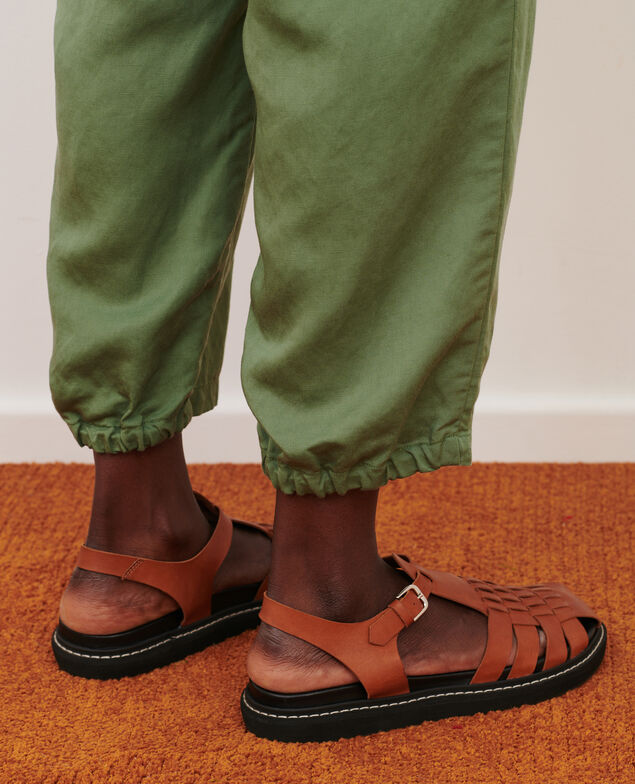 JOSÉPHINE - Joggerhose aus Mischleinen 7079 52_green