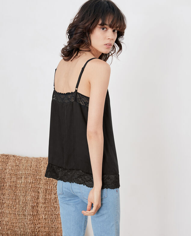 Top im Lingeriestil mit Spitze Noir