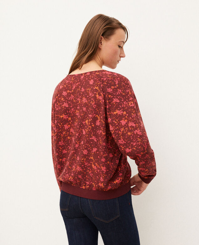Bluse mit V-Ausschnitt Rot