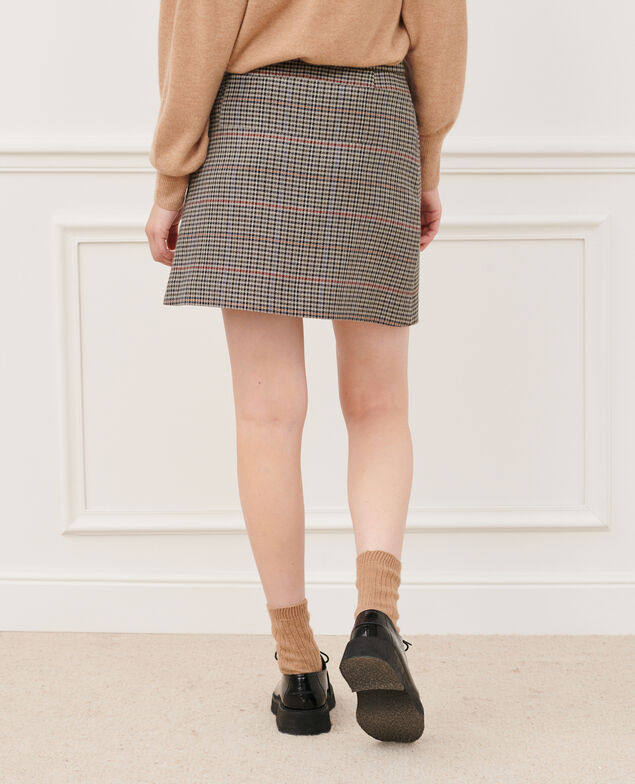 Minirock mit Karomuster 8864 03 gray check