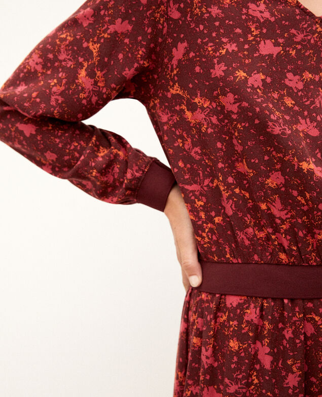 Kleid mit elastischer Taille Rot