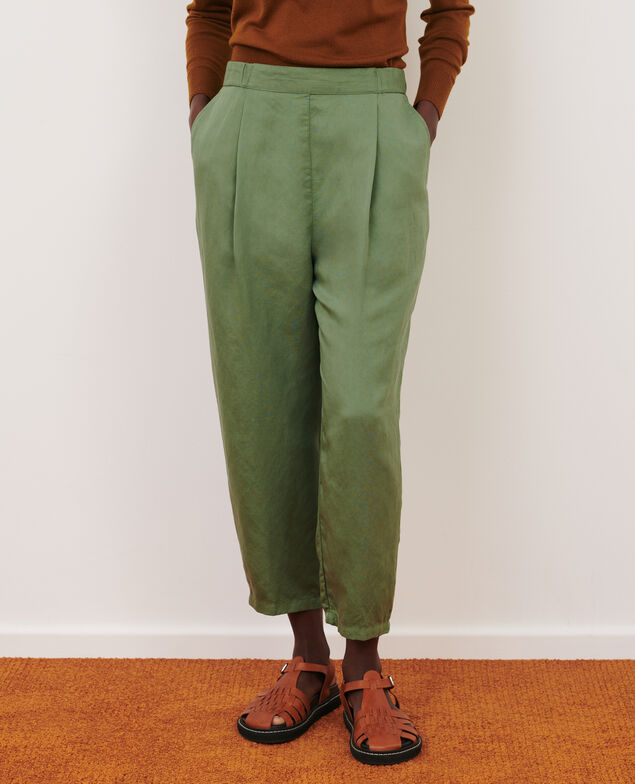 JOSÉPHINE - Joggerhose aus Mischleinen 7079 52_green