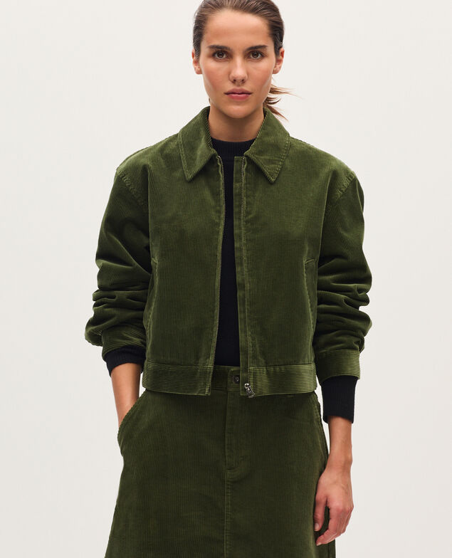 Blouson aus Cord U550 green