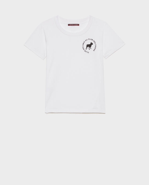 T-Shirt aus Baumwolle Brilliant white