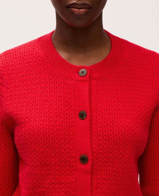 Cardigan mit Rundhalsausschnitt  U150 red