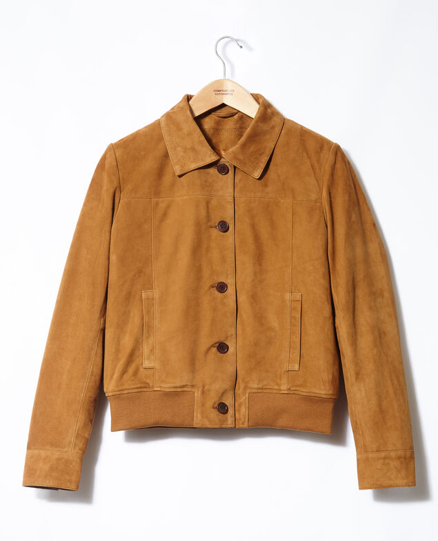 Jacke aus Wildleder Gelb