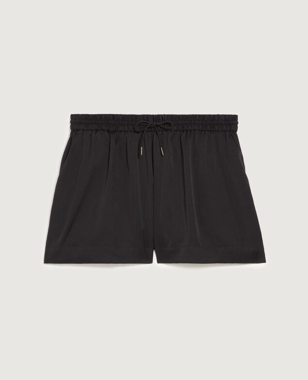 Satinierte, fließend fallende Shorts H091 black beauty