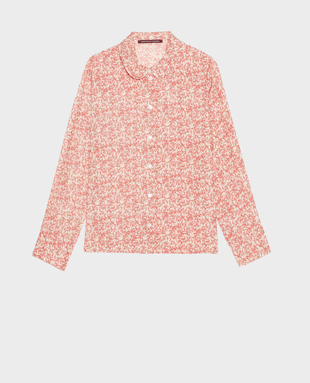 Bluse mit Aufdrucken Feuillage buttercream