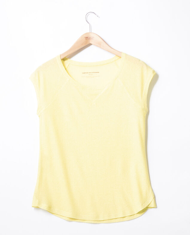 Irisierendes T-Shirt aus Leinen Lemonade
