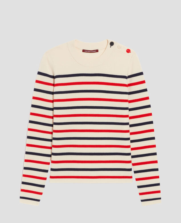 MADDY - Pullover aus Merinowolle im Marinelook H004 st_tricolore