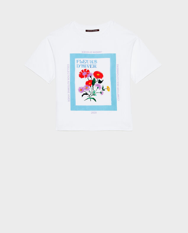 T-Shirt aus Baumwolle mit kurzen Ärmeln Forget me not