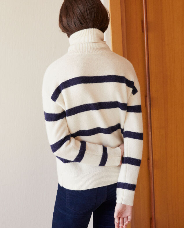 Rollkragenpullover Weiß