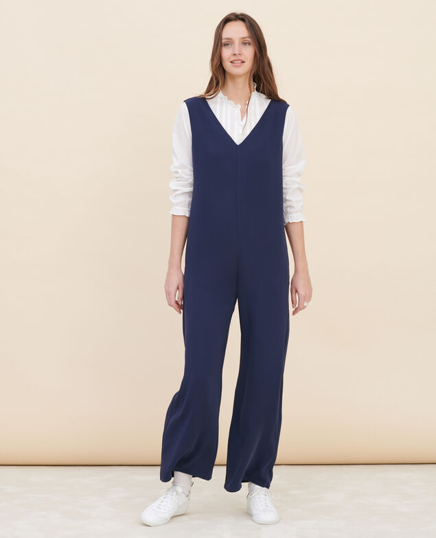 Langer, fließender Jumpsuit Night sky