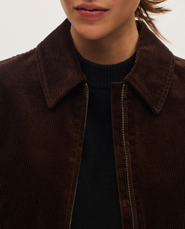 Blouson aus Cord U380 dark brown