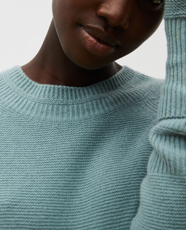 Ausgestellter 3D-Pullover aus Kaschmir Chinois green