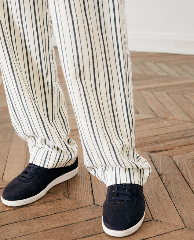 Sneakers aus Leder Navy