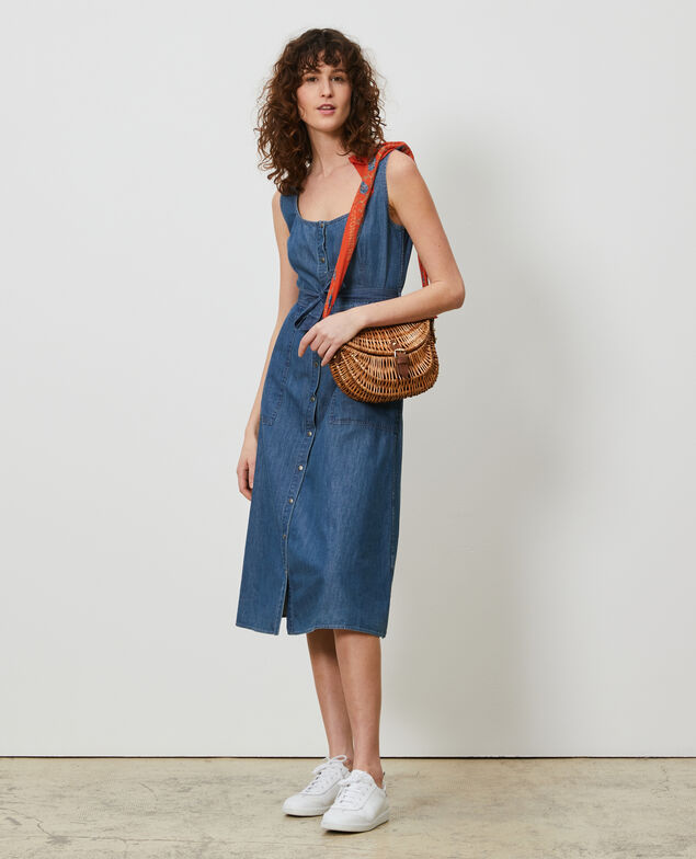 Jeanskleid mit Trägern Denim blue