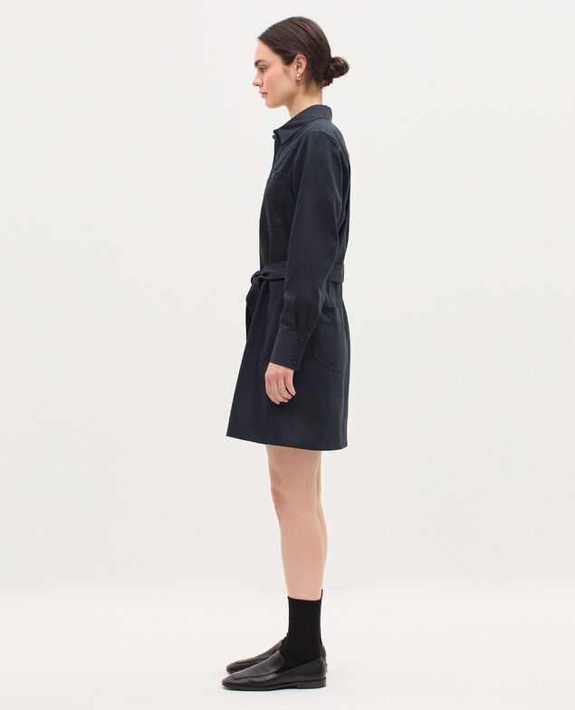 Kurzes Workwear-Hemdkleid K080 vulcan gray