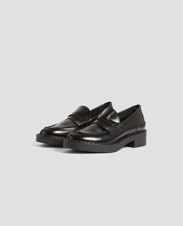 Mokassins aus Leder H096 black