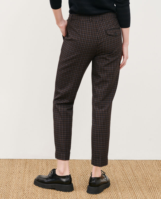 MARGUERITE - Zigarettenhose 8865 34 brown check