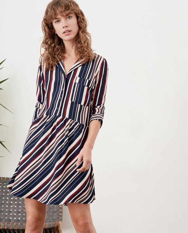 Gestreiftes Kleid Stripes marine/devil