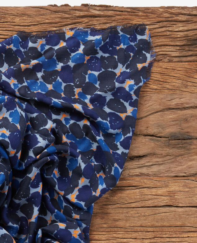 Gemustertes Tuch Blossom shadow indigo