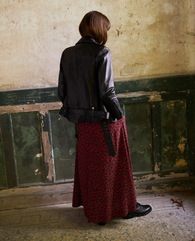Jacke aus Glattleder Noir