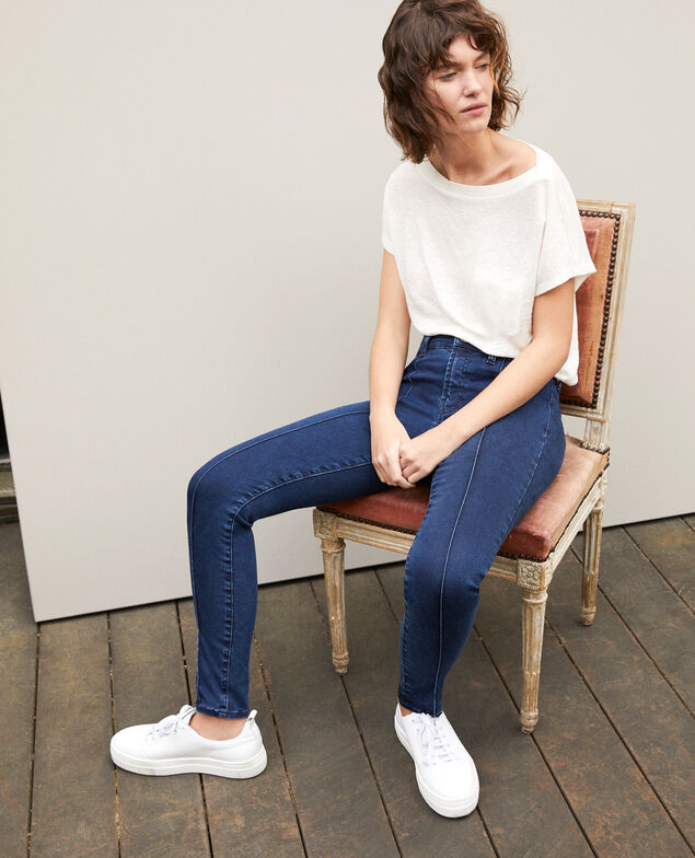 Skinny-Jeans mit 7/8-Cropped-Länge Blau