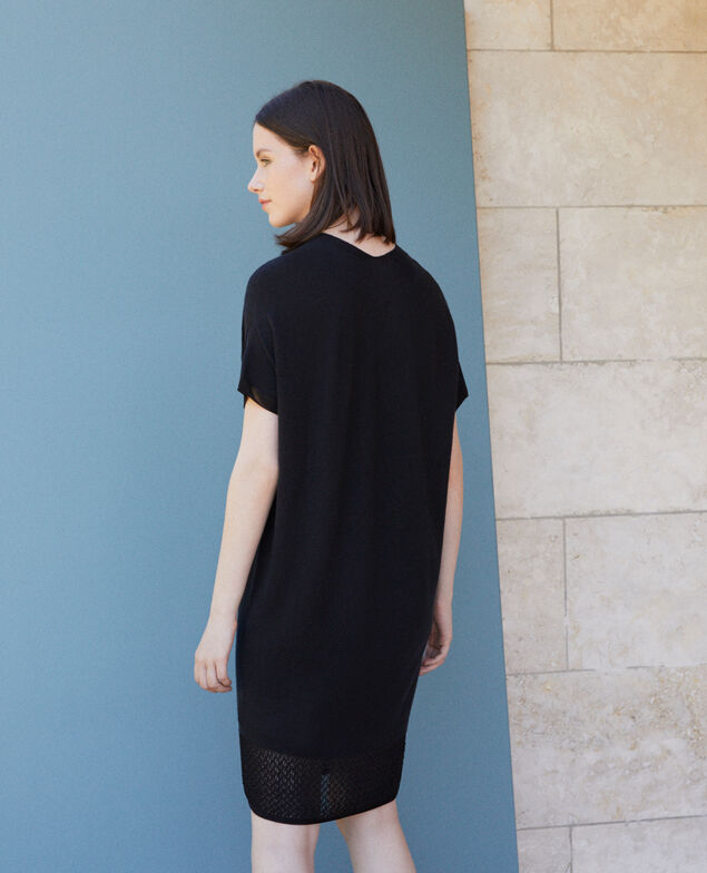 Kleid aus nahtlosem Strick Schwarz