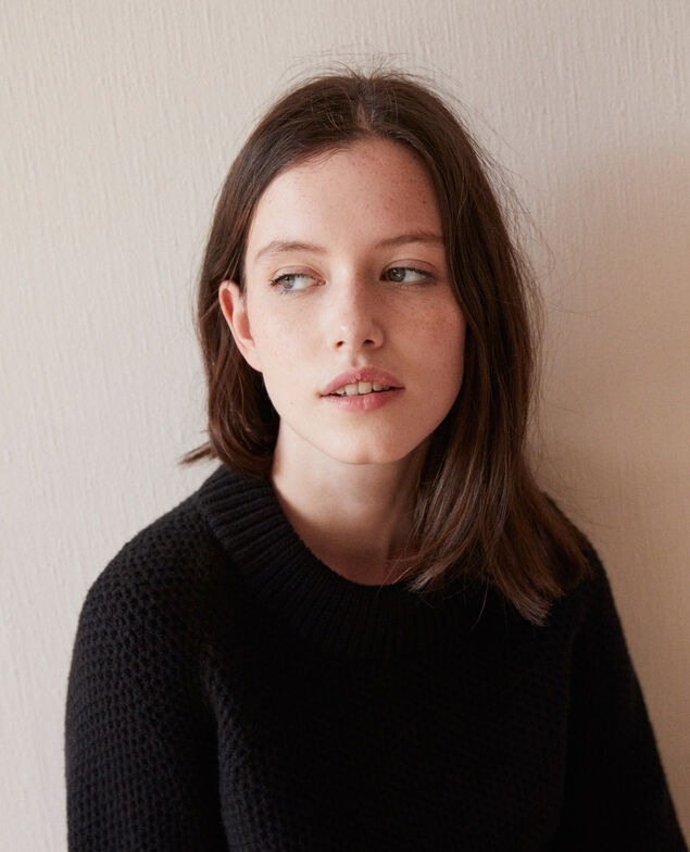 Pullover aus Wolle Noir