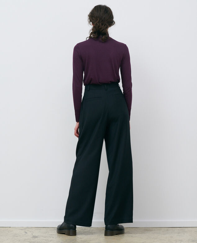 Dünner Rippstrick-Pullover Potent purple