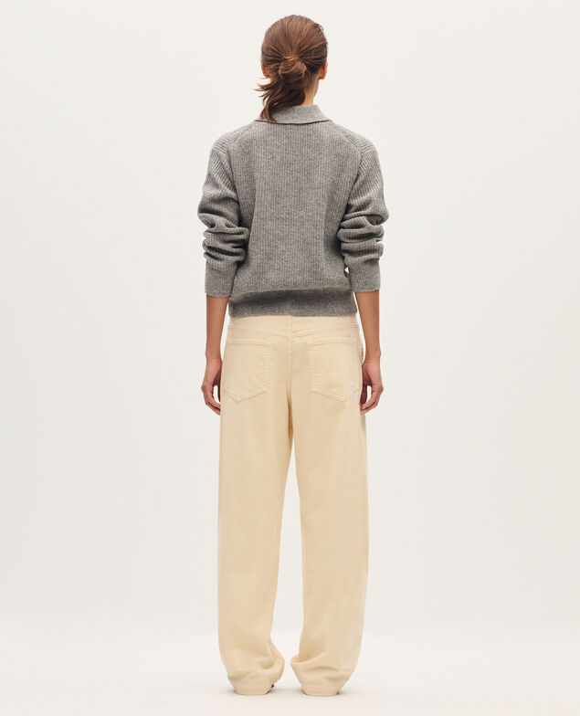 Pullover mit Polokragen U020 light gray