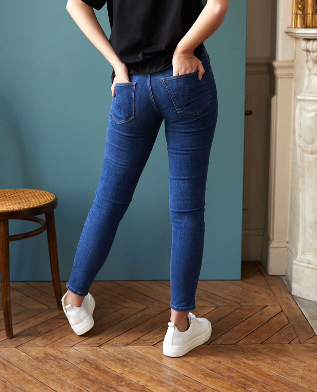 Skinny-Jeans mit 7/8-Cropped-Länge Blau
