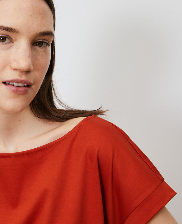 Kurzes Kleid aus Bio-Baumwolle Rooibos tea