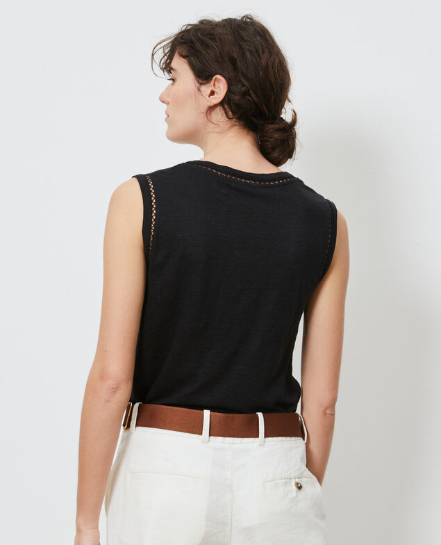 Top aus Leinen Black beauty