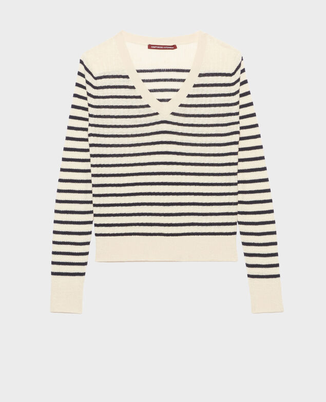Marinepullover aus Leinen 0692 night_sky_stripes