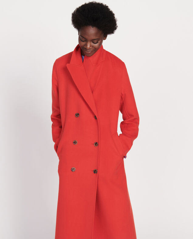 Langer Mantel Fiery red