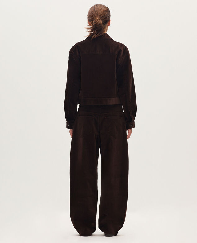 Blouson aus Cord U380 dark brown