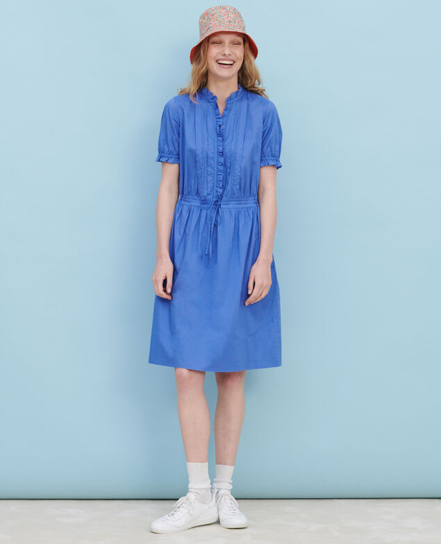 Kurzärmliges Kleid aus Baumwolle 62 blue