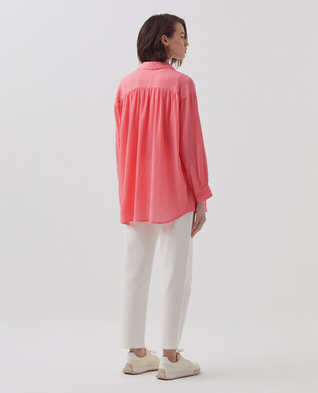 Bluse aus Plissée-Baumwolle H110 lantana