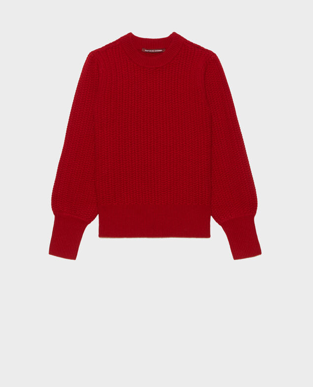 Wollpullover mit Rundhalsausschnitt Royale red