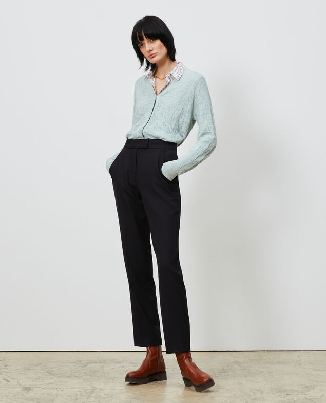 Cardigan aus Baumwolle und Leinen Blue haze