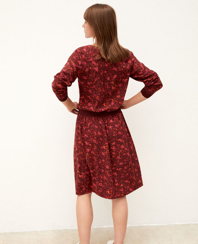 Kleid mit elastischer Taille Rot
